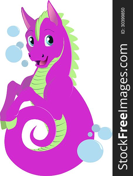 Cute Toon Seahorse