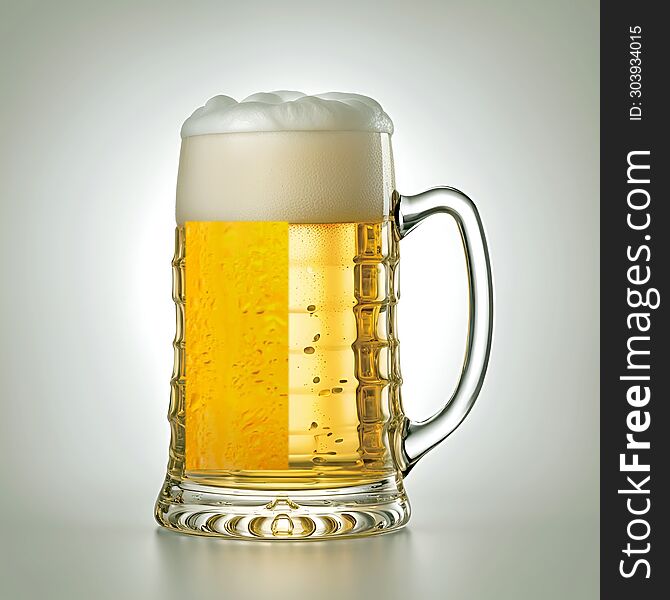 Beer mug isolated on white background