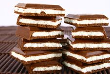 Broken Chocolate Royalty Free Stock Image Broken Chocolate Royalty Free Stock Image