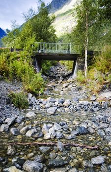Bridge And Stream. Norway. Stock Photos Bridge And Stream. Norway. Stock Photos