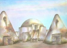 Mexican Old Hacienda Silos Royalty Free Stock Images Mexican Old Hacienda Silos Royalty Free Stock Images