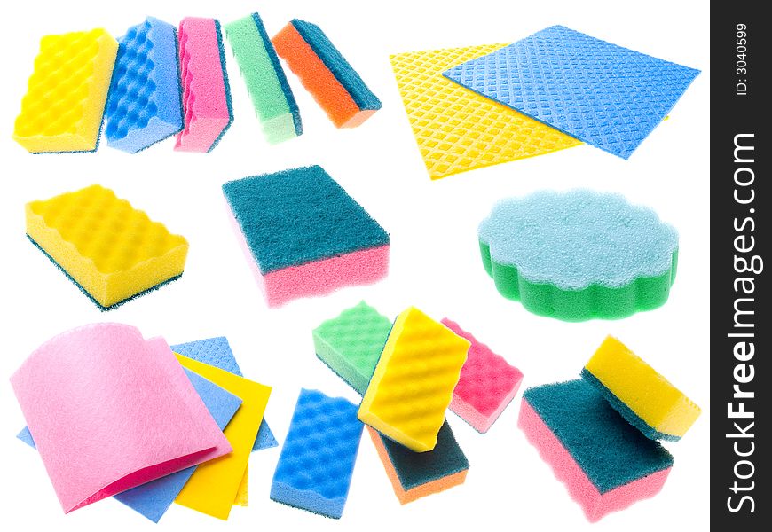 Color napkins and sponges