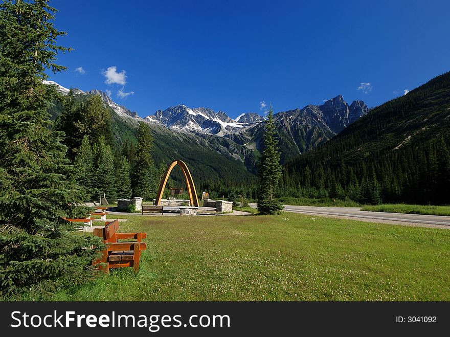 Arch And Mountain, Rogers Pass