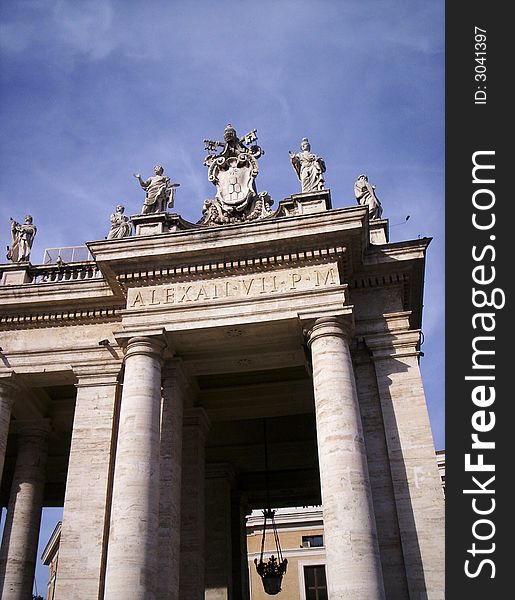 St. Peter's Square in the Vatican City, Italy