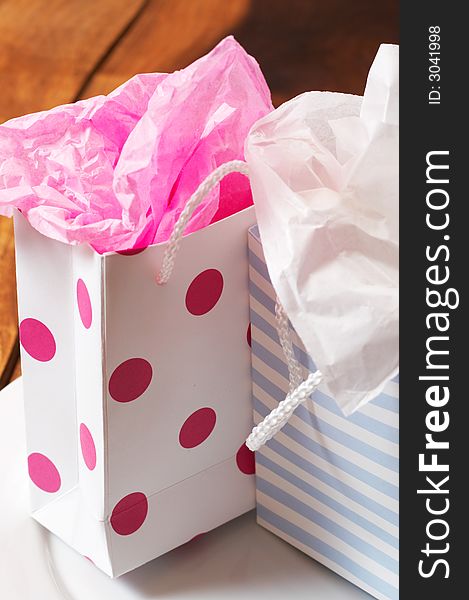 Two Colorful Gift Bags