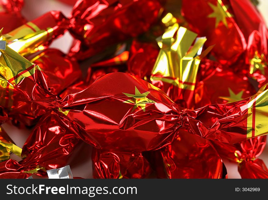 Close up of christmas candies