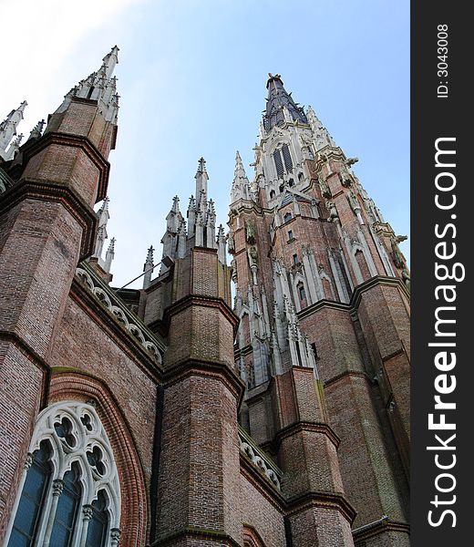 Corner side shot of the Cathedral in La Plata, Argentina. Corner side shot of the Cathedral in La Plata, Argentina