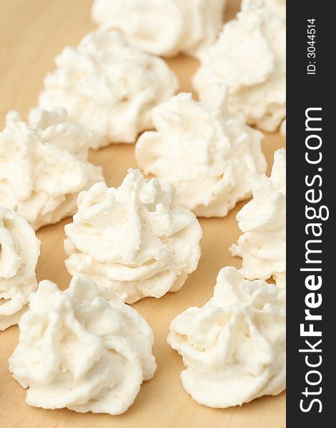 Christmas cookies arranged on a baking-board