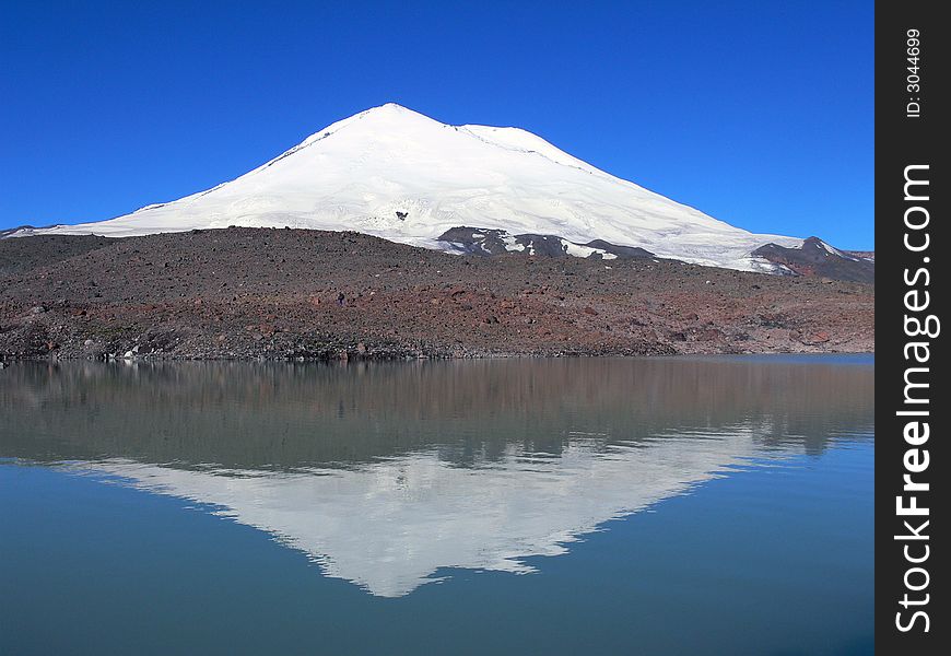 Reflection of Elbrus mountain (Caucas). Reflection of Elbrus mountain (Caucas)