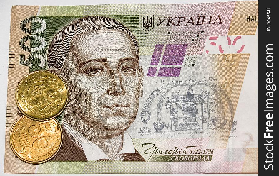500 hryvnyas are equal on an exchange rate to 100 
dollars. 500 hryvnyas are equal on an exchange rate to 100 
dollars.