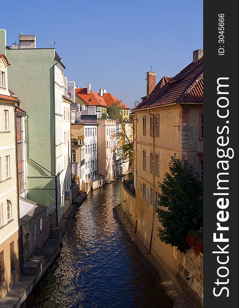 The river Czertovka in Prague. The river Czertovka in Prague.