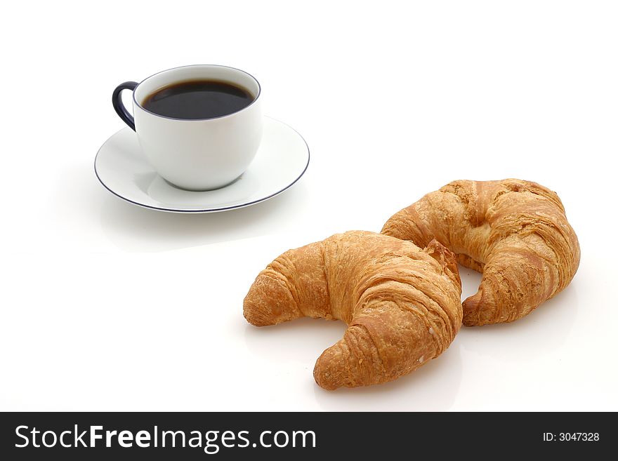 Croissant, Cup Of Coffee