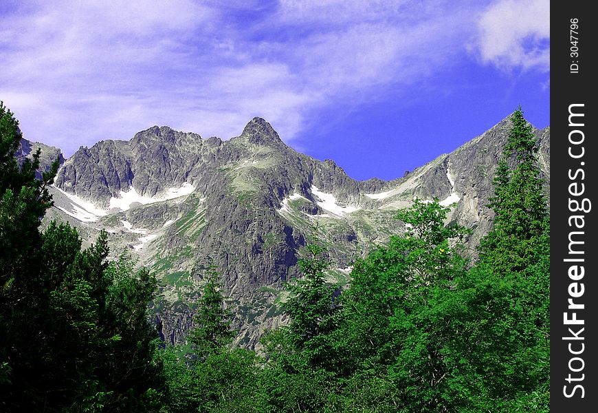 High Tatras Mountains in summer. High Tatras Mountains in summer.