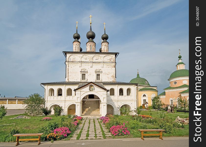 Old monastery yard in Moscow region. Old monastery yard in Moscow region