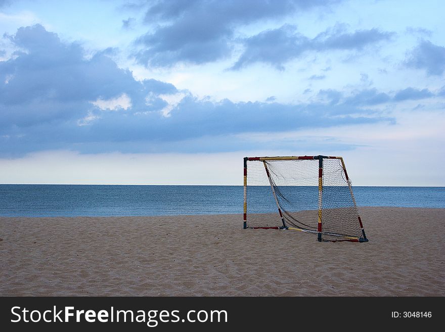 The Goal On The Beach