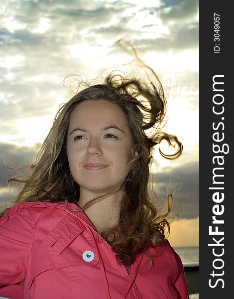 Beautiful young girl at the sea. Beautiful young girl at the sea