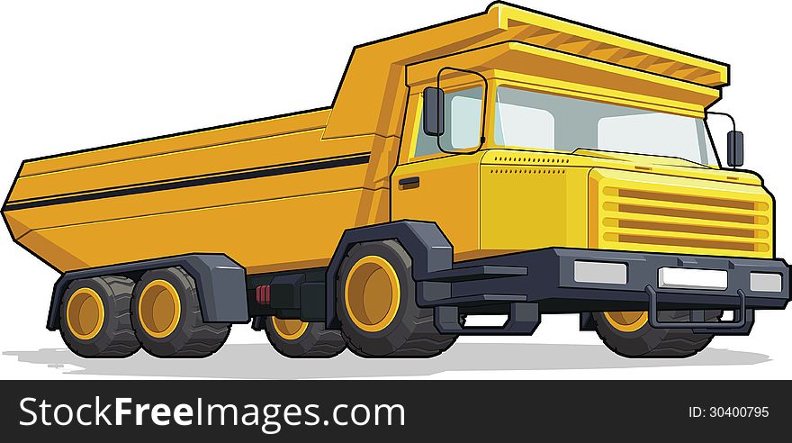 A vector image of a isolated construction truck. Available as a Vector in EPS8 format that can be scaled to any size without loss of quality. Elements could be separated for further editing, color could be easily changed. A vector image of a isolated construction truck. Available as a Vector in EPS8 format that can be scaled to any size without loss of quality. Elements could be separated for further editing, color could be easily changed.