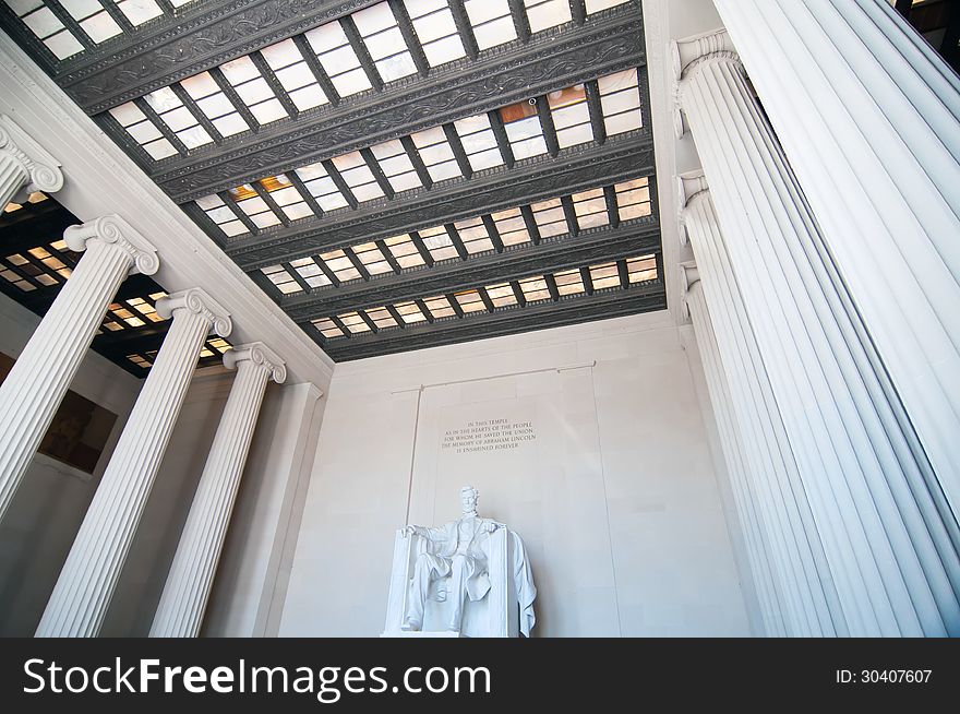 Abraham Lincoln Memorial in Washington DC USA