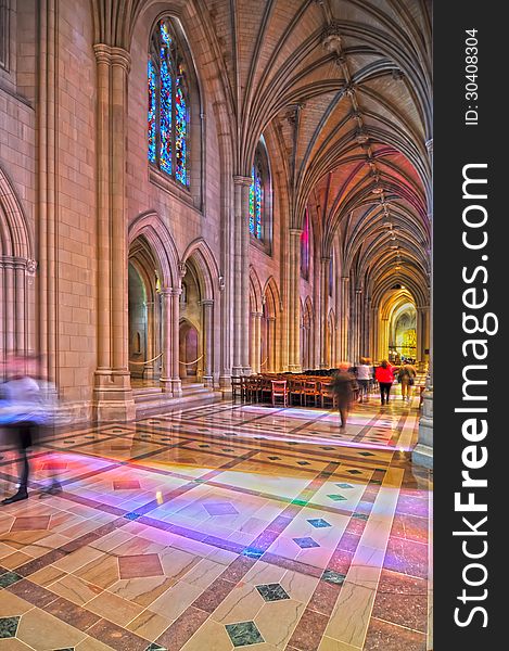 Interior of a national cathedral gothic classic architecture