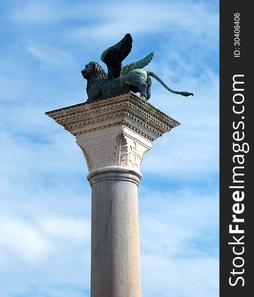 Venice - The Lion of Venice on the Column