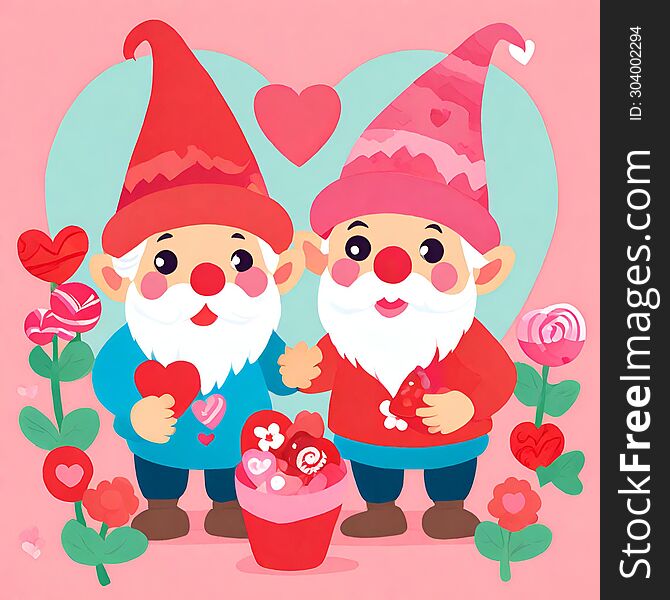 Valentine's Day Gnomes with Hearts