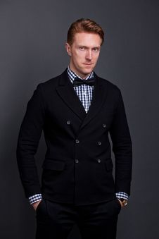 Elegant Man In Suit Royalty Free Stock Photo