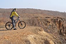 Rider On The Rocks Stock Photo