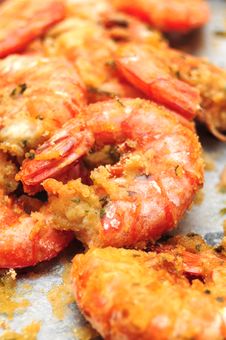 Roasted Shrimps Royalty Free Stock Photography