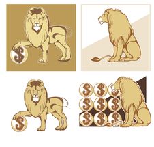 Heraldic Lions Royalty Free Stock Photo