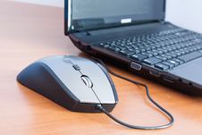 Computer And Mouse Royalty Free Stock Photography