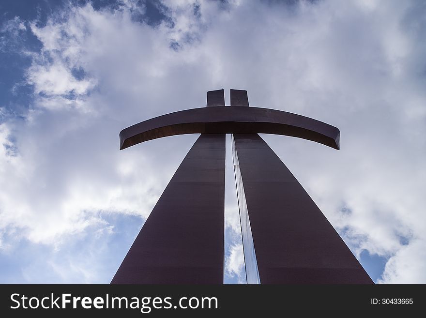 The cross standing in Gdansk