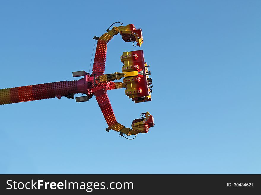 A High Flying Fun Fair Amusement Ride.