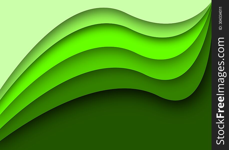 green wave gradient graphic background