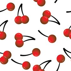 Seamless Background Pattern Template- Red Cherry Stock Photography Seamless Background Pattern Template- Red Cherry Stock Photography