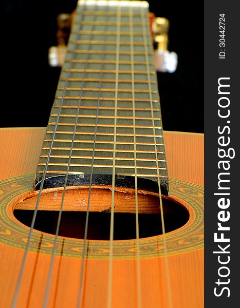 The Classic Guitar with Black Background. The Classic Guitar with Black Background.