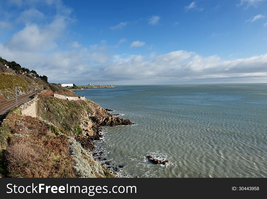 View on sea from bridge in Dublin, Ireland. View on sea from bridge in Dublin, Ireland