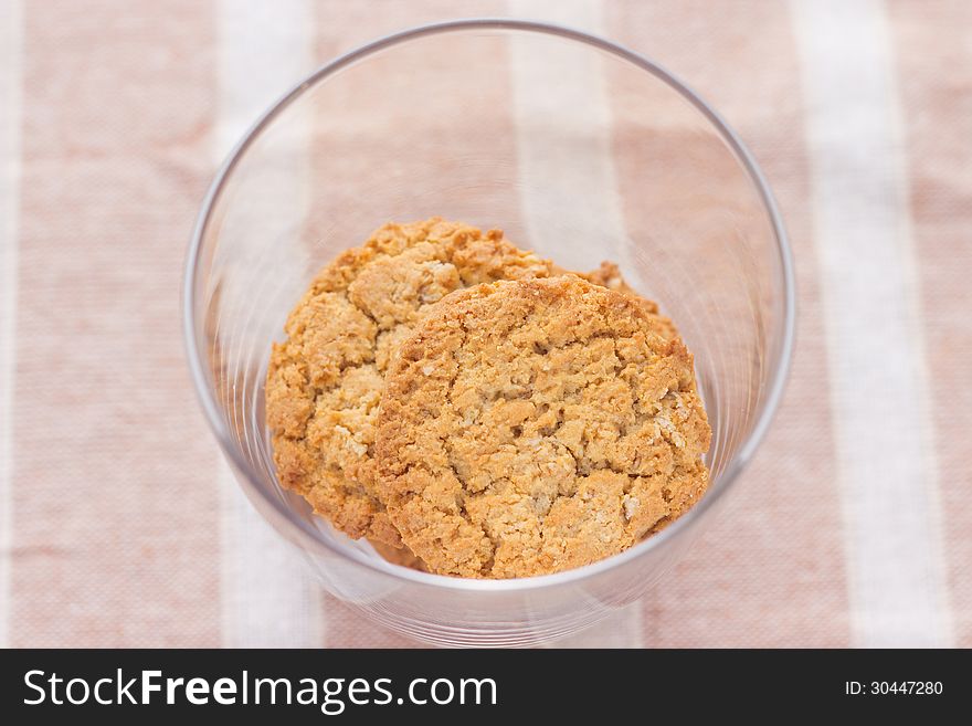 Home made chocolate chip cookies on a white plate. Home made chocolate chip cookies on a white plate.