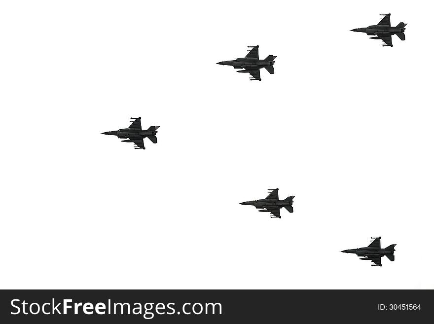 Armed fighter jets