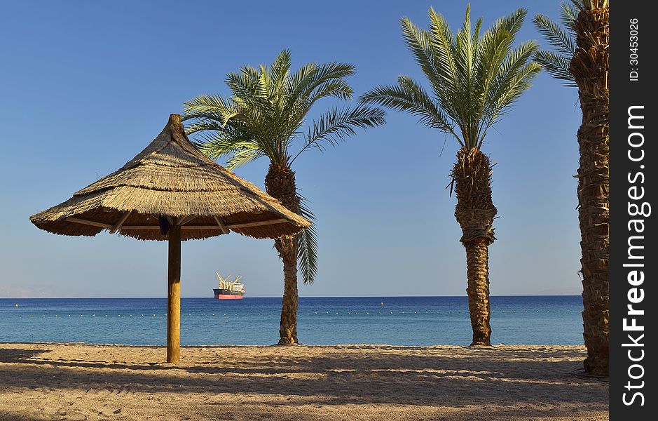 Sandy beach of Eilat, Israel