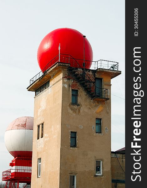 Old building of the geophysical observatory in the village Voejkovo in Russia. Old building of the geophysical observatory in the village Voejkovo in Russia