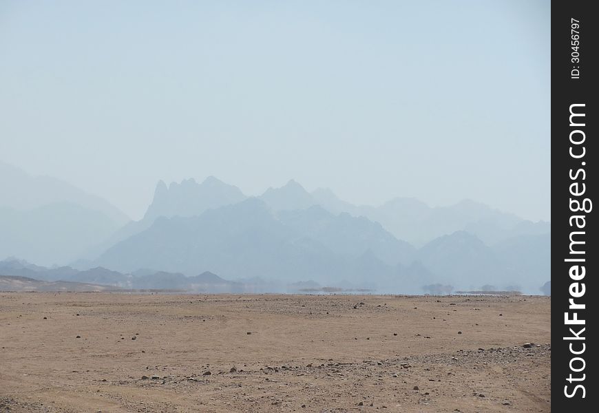 Mirage in Sahara desert, Egypt. Mirage in Sahara desert, Egypt
