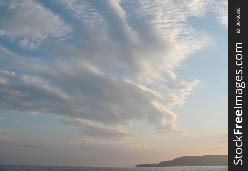 Sky above Budva in Montenegro. Sky above Budva in Montenegro