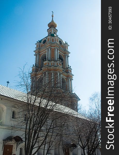 Novospassky monastery in Moscow. The Church Of St. Sergius Of Radonezh.