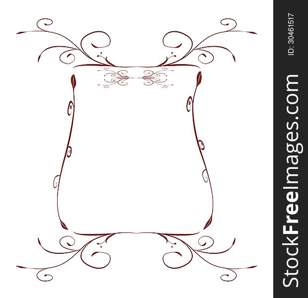Vector ornamental decoration, frame with a pattern. Vector ornamental decoration, frame with a pattern