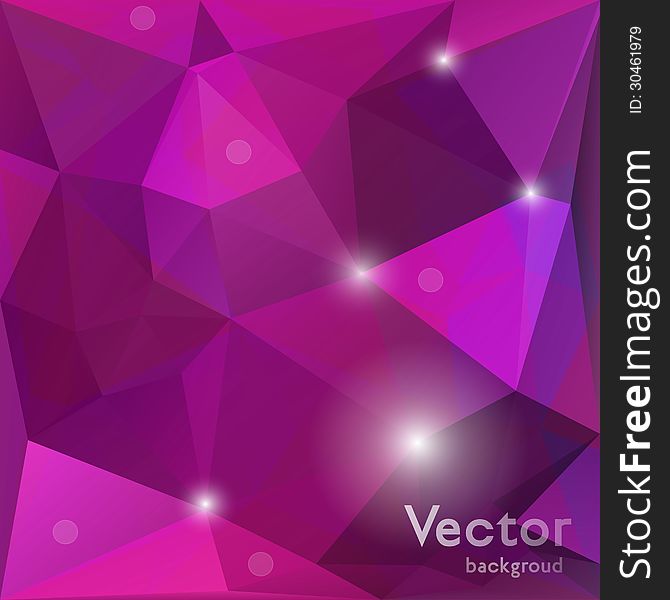 Vector Triangle Shiny Purple Background