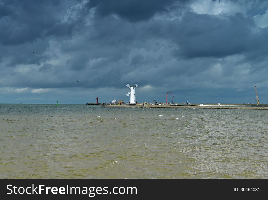 Image was taken on August 2012 in Baltic sea port Swinoujscie, Poland, Europe. Image was taken on August 2012 in Baltic sea port Swinoujscie, Poland, Europe