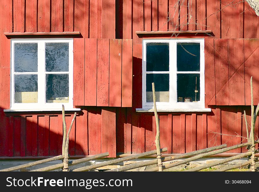 Background Old House With Windows