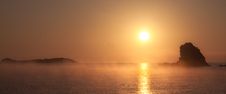 Sunset Fog Royalty Free Stock Photos Sunset Fog Royalty Free Stock Photos