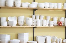 Unfinished Pottery,But One. Stock Photography Unfinished Pottery,But One. Stock Photography