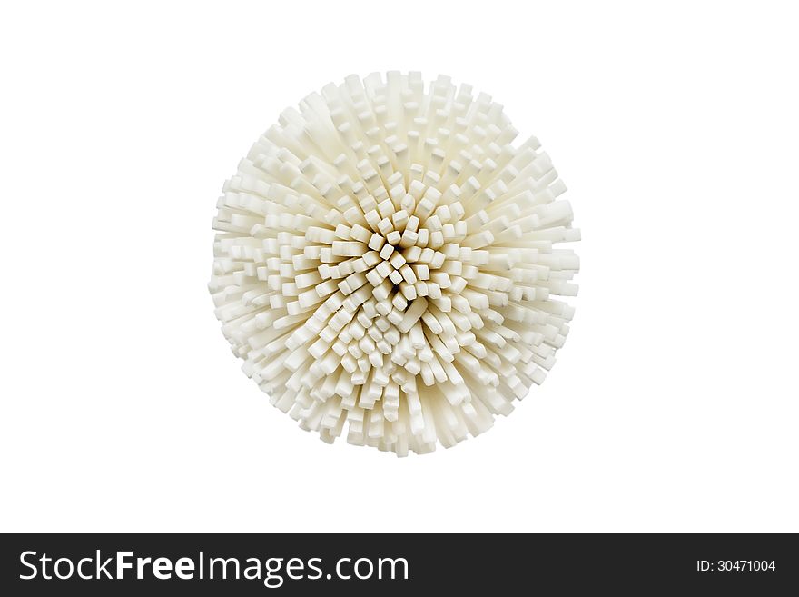 White bath sponge isolated over white